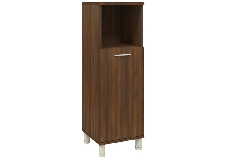 beBasic Badrumsskåp brun ek 30x30x95 cm konstruerat trä - Förvaring - Badrumsförvaring & tvättstuga inredning - Badrumsskåp