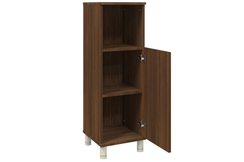 beBasic Badrumsskåp brun ek 30x30x95 cm konstruerat trä - Förvaring - Badrumsförvaring & tvättstuga inredning - Badrumsskåp