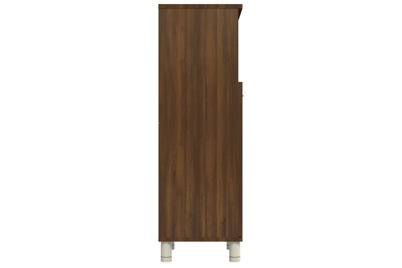 beBasic Badrumsskåp brun ek 30x30x95 cm konstruerat trä - Förvaring - Badrumsförvaring & tvättstuga inredning - Badrumsskåp