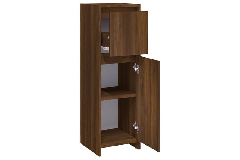 beBasic Badrumsskåp brun ek 30x30x95 cm konstruerat trä - Förvaring - Badrumsförvaring & tvättstuga inredning - Badrumsskåp