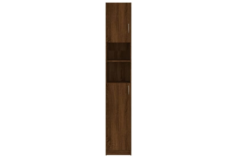 beBasic Badrumsskåp brun ek 32x25,5x190 cm konstruerat trä - Förvaring - Badrumsförvaring & tvättstuga inredning - Badrumsskåp