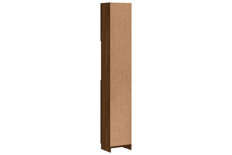 beBasic Badrumsskåp brun ek 32x25,5x190 cm konstruerat trä - Förvaring - Badrumsförvaring & tvättstuga inredning - Badrumsskåp