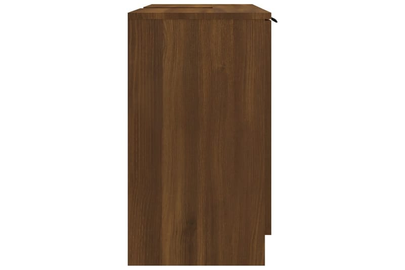 beBasic Badrumsskåp brun ek 64,5x33,5x59 cm konstruerat trä - Badrumsskåp