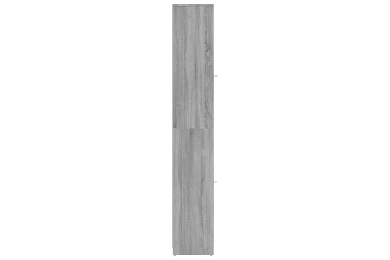 beBasic Badrumsskåp grå sonoma 30x30x183,5 cm konstruerat trä - Badrumsskåp