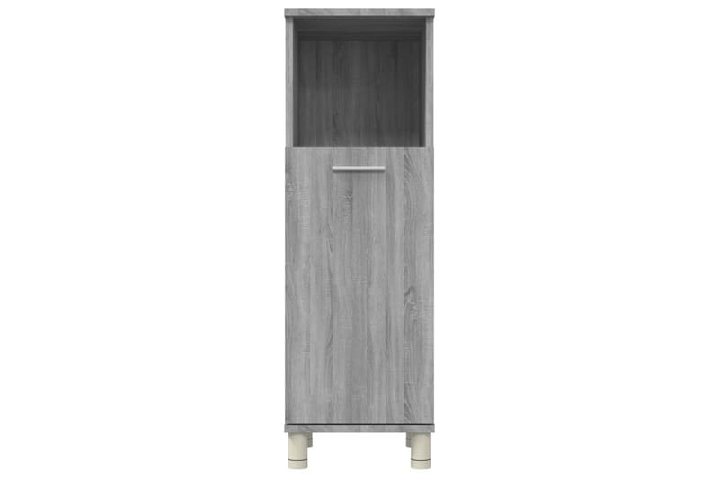 beBasic Badrumsskåp grå sonoma 30x30x95 cm konstruerat trä - Förvaring - Badrumsförvaring & tvättstuga inredning - Badrumsskåp