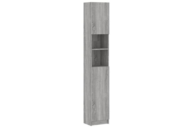 beBasic Badrumsskåp grå sonoma 32x25,5x190 cm konstruerat trä - Förvaring - Badrumsförvaring & tvättstuga inredning - Badrumsskåp