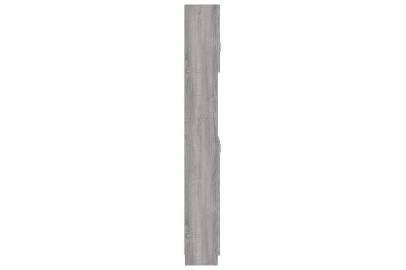 beBasic Badrumsskåp grå sonoma 32x25,5x190 cm konstruerat trä - Badrumsskåp