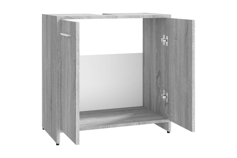 beBasic Badrumsskåp grå sonoma 60x33x60 cm konstruerat trä - Förvaring - Badrumsförvaring & tvättstuga inredning - Badrumsskåp