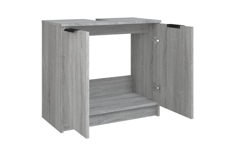 beBasic Badrumsskåp grå sonoma 64,5x33,5x59 cm konstruerat trä - Förvaring - Badrumsförvaring & tvättstuga inredning - Badrumsskåp
