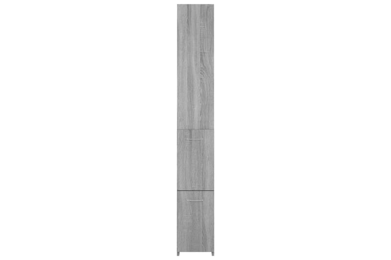 beBasic Badrumsskåp grå sonoma-ek 25x25x170 cm konstruerat trä - Förvaring - Badrumsförvaring & tvättstuga inredning - Badrumsskåp