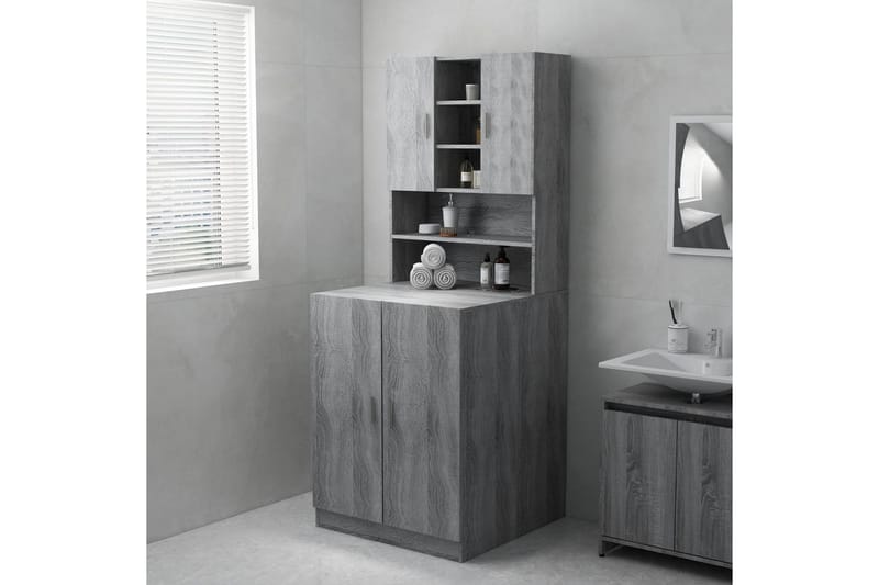 beBasic Badrumsskåp grå sonoma-ek 71x71,5x91,5 cm - Förvaring - Badrumsförvaring & tvättstuga inredning - Badrumsskåp