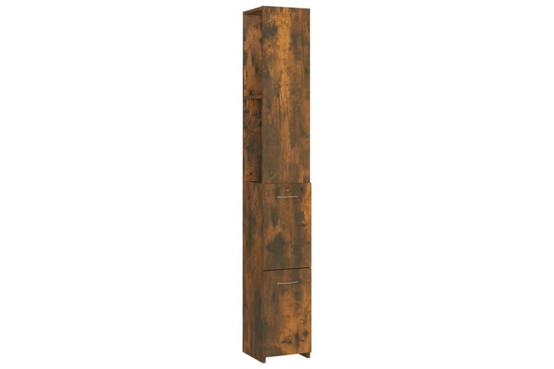beBasic Badrumsskåp rökfärgad ek 25x25x170 cm konstruerat trä - Förvaring - Badrumsförvaring & tvättstuga inredning - Badrumsskåp