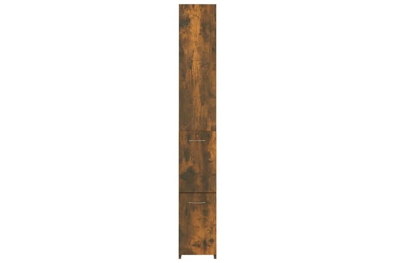 beBasic Badrumsskåp rökfärgad ek 25x25x170 cm konstruerat trä - Badrumsskåp