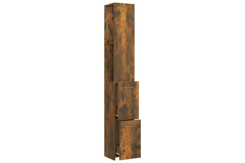 beBasic Badrumsskåp rökfärgad ek 25x25x170 cm konstruerat trä - Förvaring - Badrumsförvaring & tvättstuga inredning - Badrumsskåp