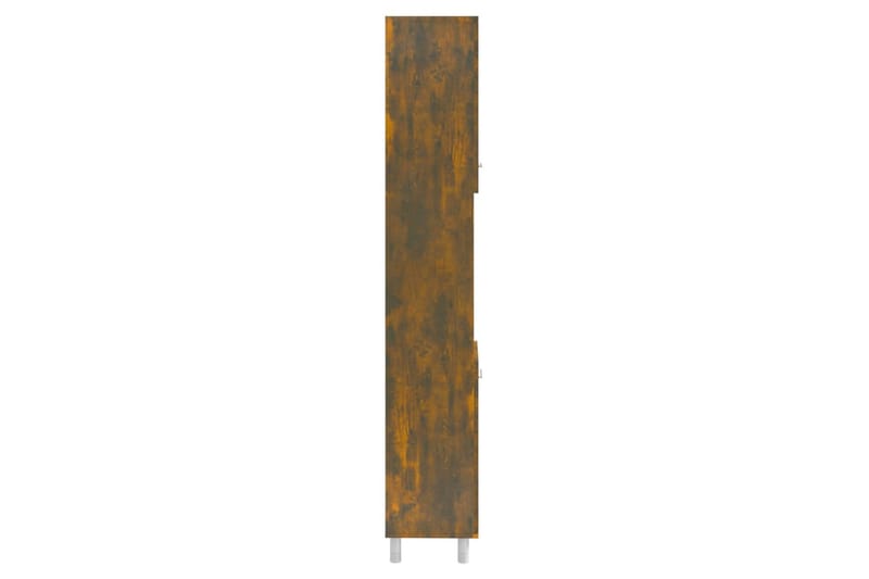 beBasic Badrumsskåp rökfärgad ek 30x30x179 cm konstruerat trä - Badrumsskåp