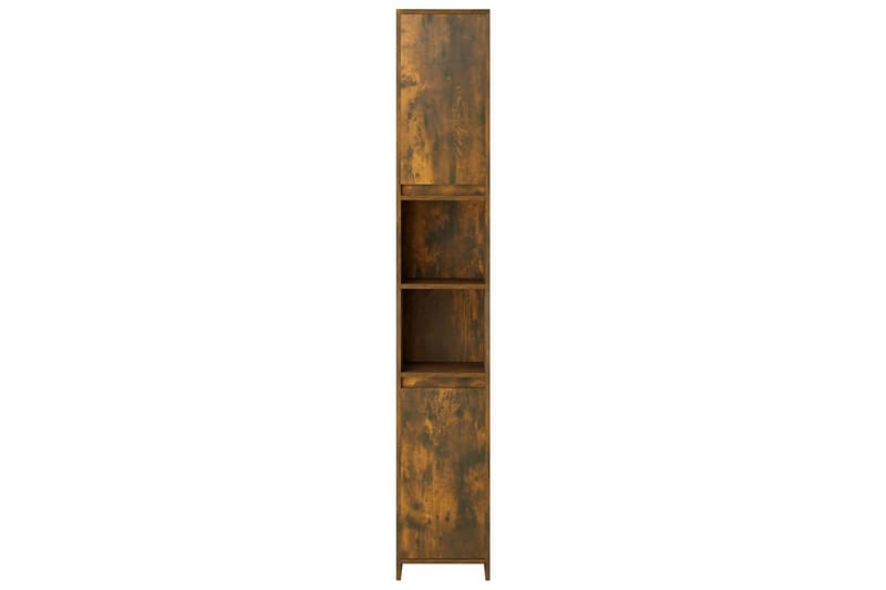 beBasic Badrumsskåp rökfärgad ek 30x30x183,5 cm konstruerat trä - Förvaring - Badrumsförvaring & tvättstuga inredning - Badrumsskåp