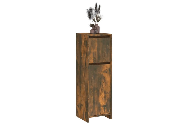 beBasic Badrumsskåp rökfärgad ek 30x30x95 cm konstruerat trä - Förvaring - Badrumsförvaring & tvättstuga inredning - Badrumsskåp