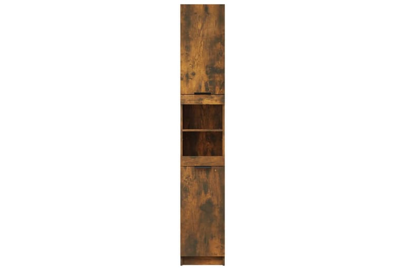 beBasic Badrumsskåp rökfärgad ek 32x34x188,5 cm konstruerat trä - Förvaring - Badrumsförvaring & tvättstuga inredning - Badrumsskåp