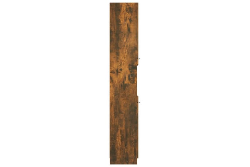 beBasic Badrumsskåp rökfärgad ek 32x34x188,5 cm konstruerat trä - Förvaring - Badrumsförvaring & tvättstuga inredning - Badrumsskåp