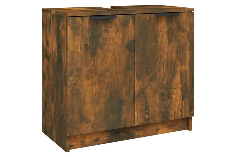 beBasic Badrumsskåp rökfärgad ek 64,5x33,5x59 cm konstruerat trä - Förvaring - Badrumsförvaring & tvättstuga inredning - Badrumsskåp