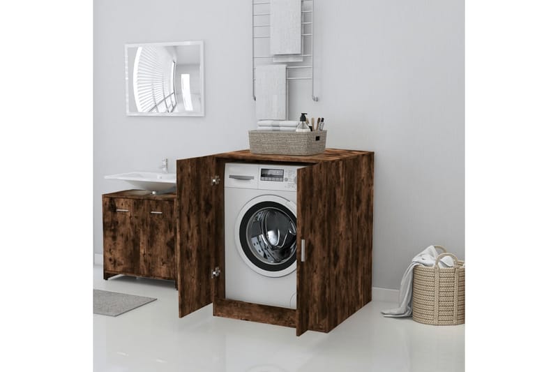 beBasic Badrumsskåp rökfärgad ek 71x71,5x91,5 cm - Förvaring - Badrumsförvaring & tvättstuga inredning - Badrumsskåp