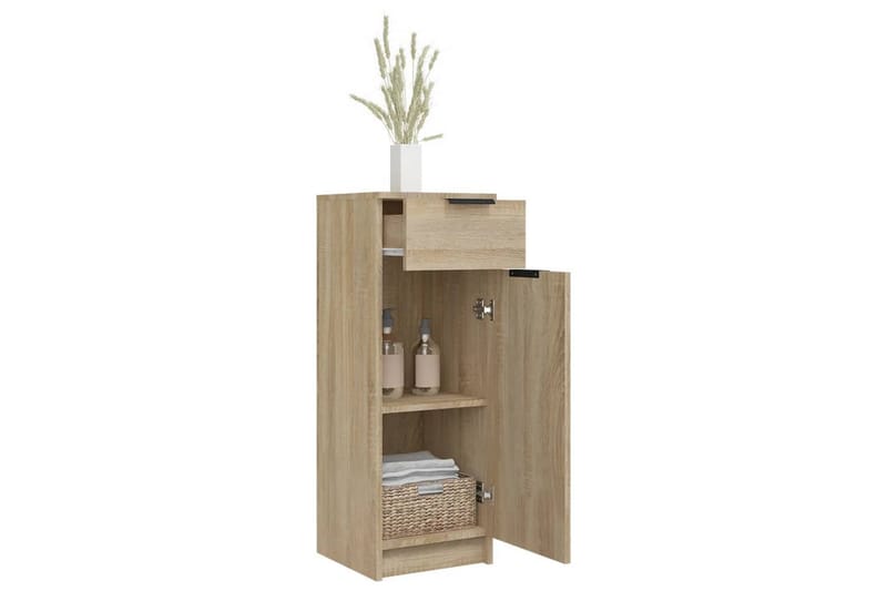 beBasic Badrumsskåp sonoma-ek 32x34x90 cm konstruerat trä - Förvaring - Badrumsförvaring & tvättstuga inredning - Badrumsskåp