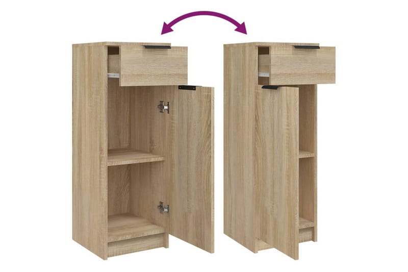 beBasic Badrumsskåp sonoma-ek 32x34x90 cm konstruerat trä - Förvaring - Badrumsförvaring & tvättstuga inredning - Badrumsskåp
