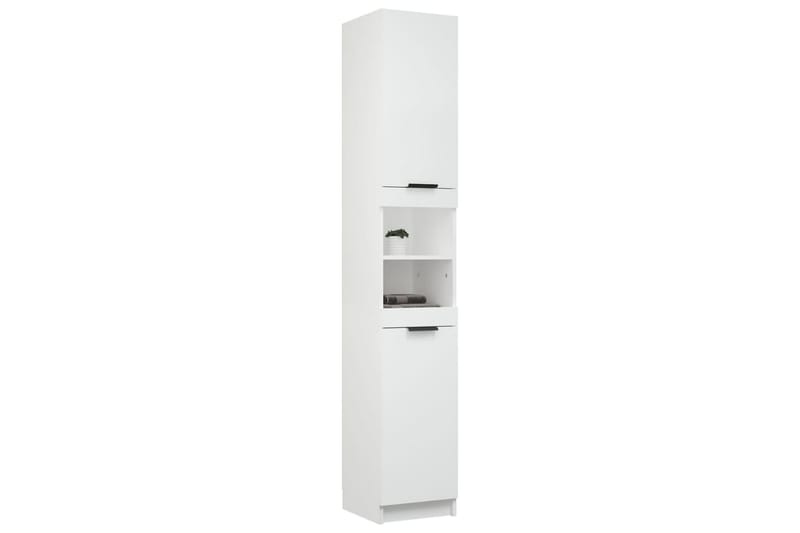 beBasic Badrumsskåp vit 32x34x188,5 cm konstruerat trä - Förvaring - Badrumsförvaring & tvättstuga inredning - Badrumsskåp