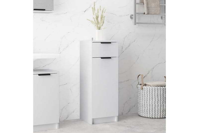 beBasic Badrumsskåp vit 32x34x90 cm konstruerat trä - Förvaring - Badrumsförvaring & tvättstuga inredning - Badrumsskåp
