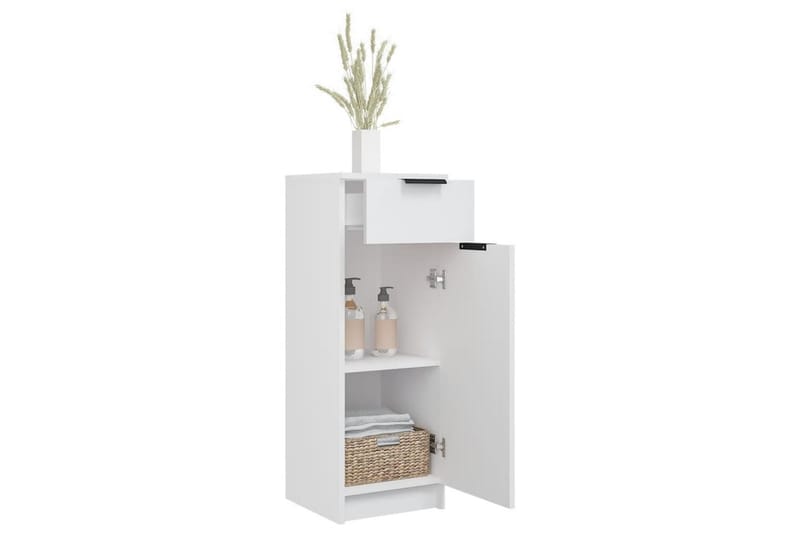 beBasic Badrumsskåp vit 32x34x90 cm konstruerat trä - Förvaring - Badrumsförvaring & tvättstuga inredning - Badrumsskåp