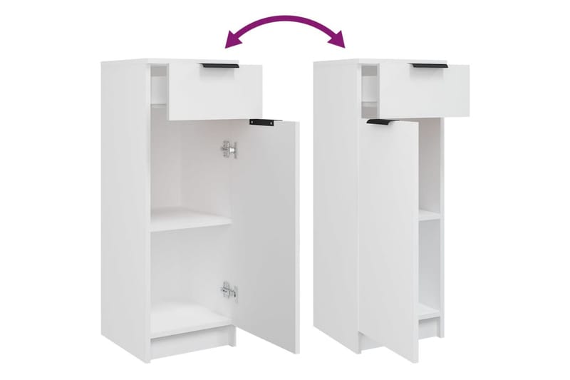 beBasic Badrumsskåp vit 32x34x90 cm konstruerat trä - Förvaring - Badrumsförvaring & tvättstuga inredning - Badrumsskåp