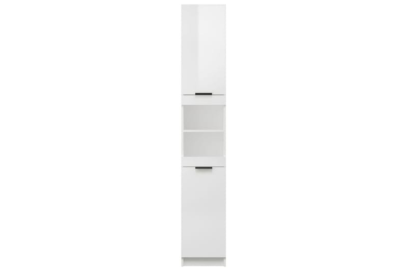 beBasic Badrumsskåp vit högglans 32x34x188,5 cm konstruerat trä - Förvaring - Badrumsförvaring & tvättstuga inredning - Badrumsskåp