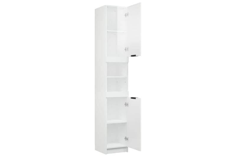 beBasic Badrumsskåp vit högglans 32x34x188,5 cm konstruerat trä - Förvaring - Badrumsförvaring & tvättstuga inredning - Badrumsskåp