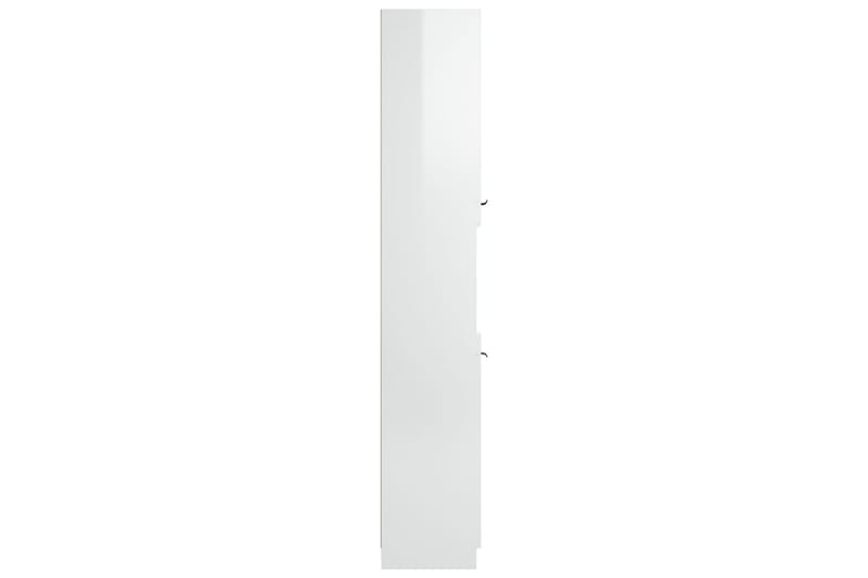 beBasic Badrumsskåp vit högglans 32x34x188,5 cm konstruerat trä - Badrumsskåp