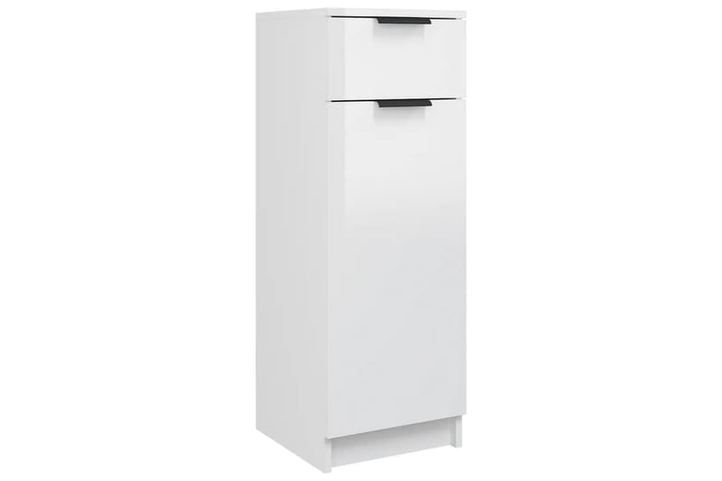 beBasic Badrumsskåp vit högglans 32x34x90 cm konstruerat trä - Förvaring - Badrumsförvaring & tvättstuga inredning - Badrumsskåp
