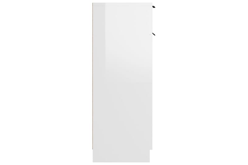 beBasic Badrumsskåp vit högglans 32x34x90 cm konstruerat trä - Förvaring - Badrumsförvaring & tvättstuga inredning - Badrumsskåp
