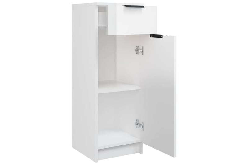 beBasic Badrumsskåp vit högglans 32x34x90 cm konstruerat trä - Förvaring - Badrumsförvaring & tvättstuga inredning - Badrumsskåp