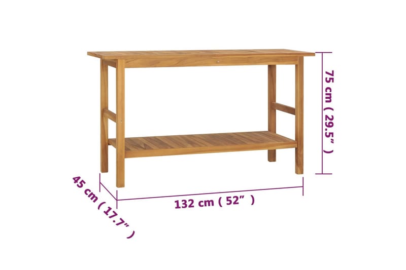 beBasic Badrumsunderskåp massiv teak 132x45x75 cm - Förvaring - Badrumsförvaring & tvättstuga inredning - Badrumsskåp