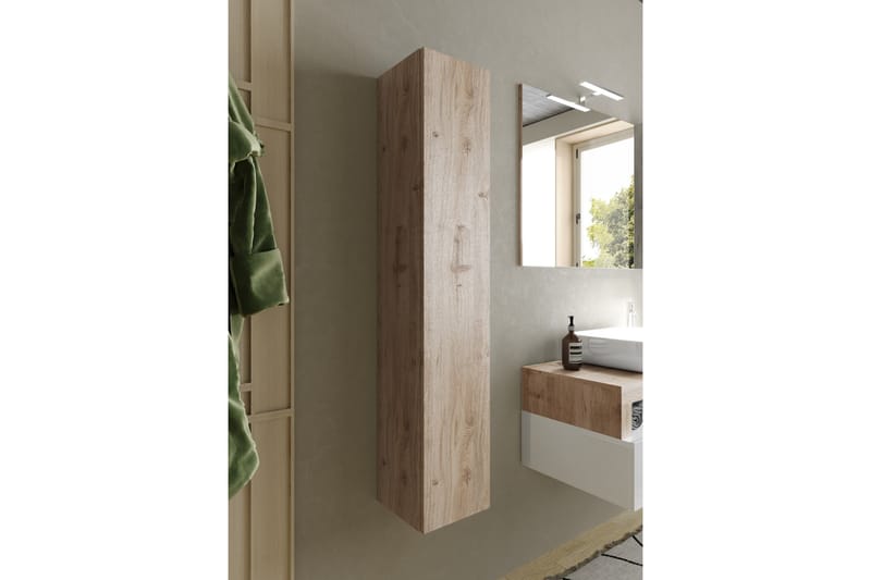 ELLERAU Högskåp Badrum 26x138 cm Beige - Beige - Förvaring - Badrumsförvaring & tvättstuga inredning - Badrumsskåp