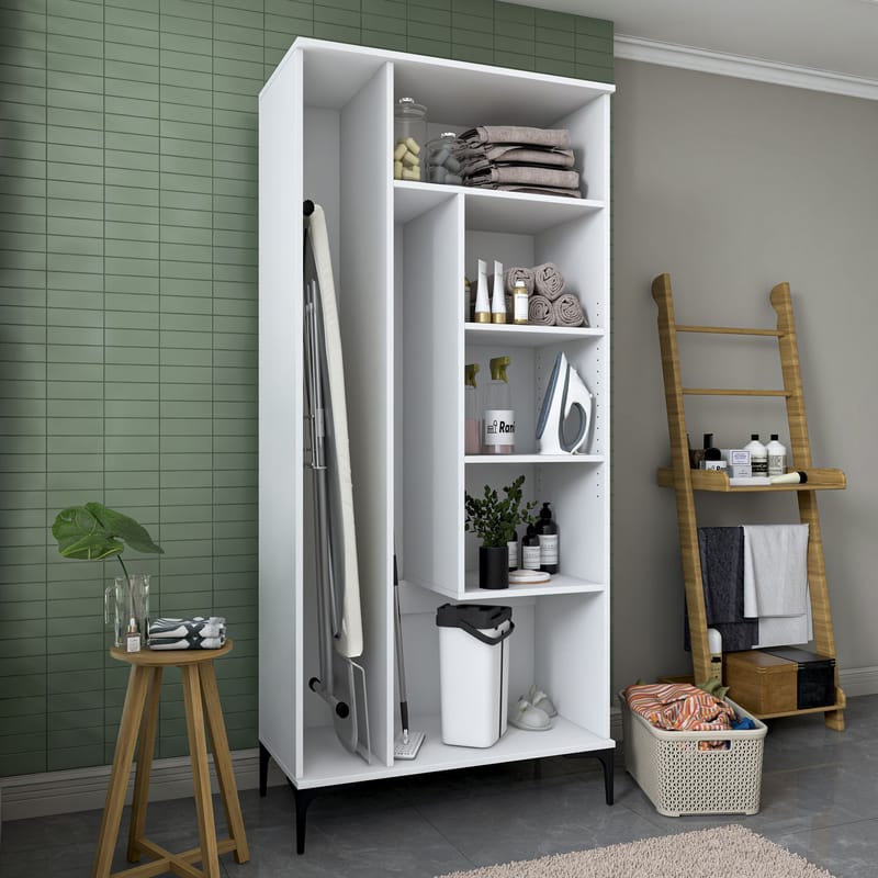 Fenvik Badrumsskåp 90x198,6x45 cm - Vit - Förvaring - Badrumsförvaring & tvättstuga inredning - Badrumsskåp