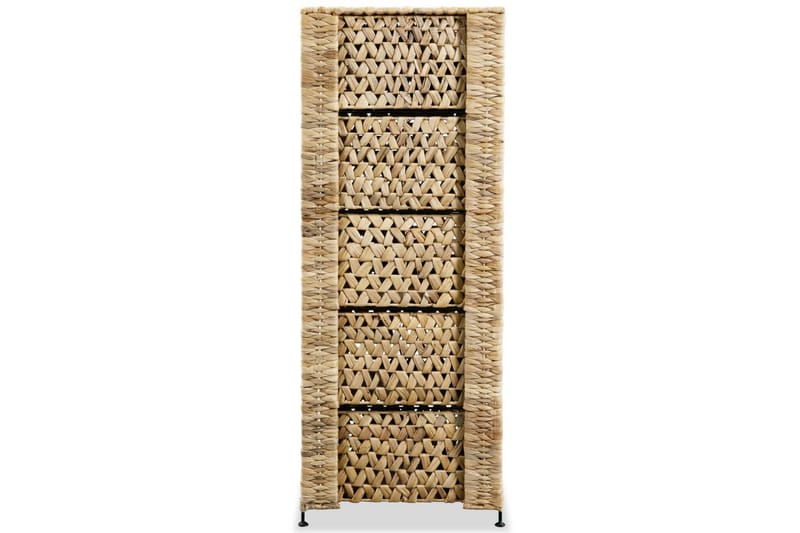 Förvaringsmöbel med 6 korgar 47x37x100 cm vattenhyacint - Brun - Förvaring - Badrumsförvaring & tvättstuga inredning