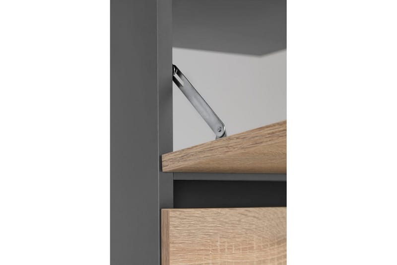 Högskåp till badrum Loft24 Tvättställsskåp Wisla Graphite Grey, Dark Colored Wood - Förvaring - Badrumsförvaring & tvättstuga inredning - Badrumsskåp