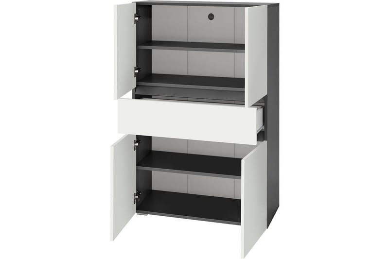 Högskåp till badrum Loft24 Wisla Högskåp till Badrum 130x76x35 cm Grå - Förvaring - Badrumsförvaring & tvättstuga inredning - Badrumsskåp