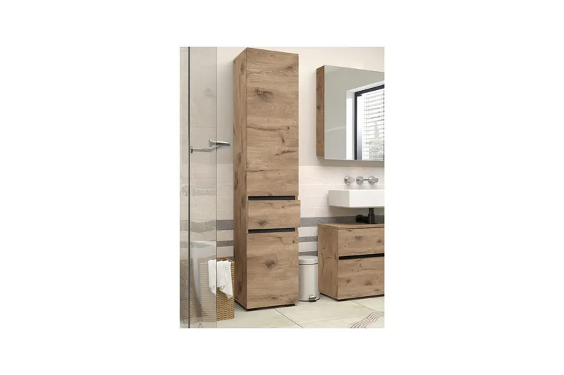Högskåp till badrum Loft24 Wisla Högskåp till Badrum 180x38x35 cm Natur - Förvaring - Badrumsförvaring & tvättstuga inredning - Badrumsskåp