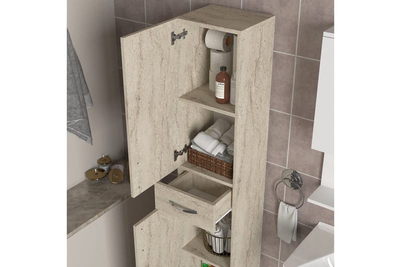 Högskåp till badrum Namo Högskåp Badrum Beige - Förvaring - Badrumsförvaring & tvättstuga inredning - Badrumsskåp