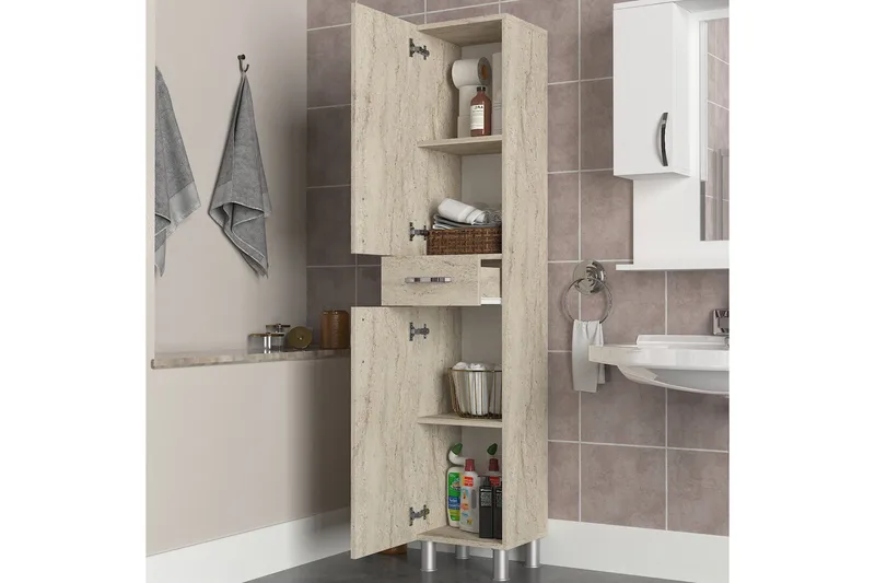 Högskåp till badrum Namo Högskåp Badrum Beige - Förvaring - Badrumsförvaring & tvättstuga inredning - Badrumsskåp