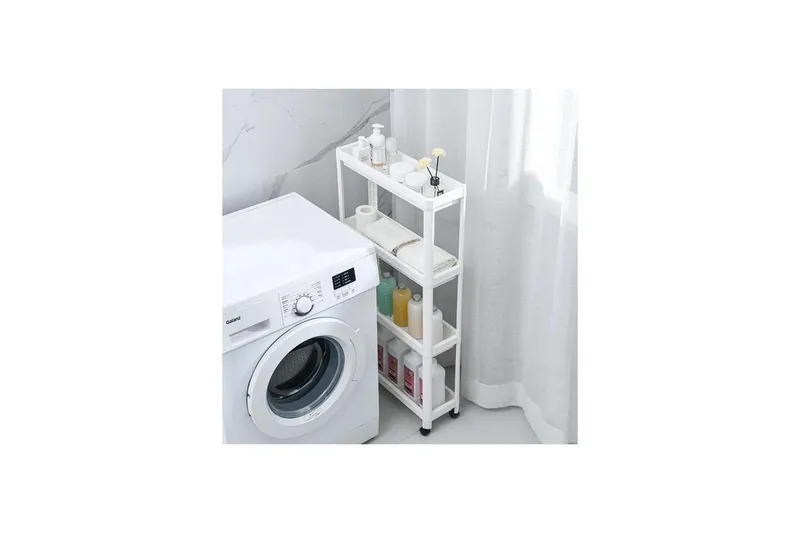 Hyllor NO_BRAND Plast Multi Purpose Ratmo Ornel Vit Vit - Förvaring - Badrumsförvaring & tvättstuga inredning - Rullvagn badrum