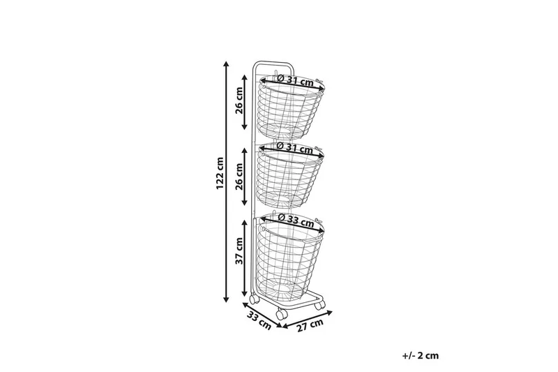 Korg Ayapal Silver - Silver - Förvaring - Badrumsförvaring & tvättstuga inredning - Rullvagn badrum