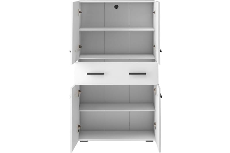 Malika Högskåp till Badrum 130x76x35 cm - Vit - Förvaring - Badrumsförvaring & tvättstuga inredning - Badrumsskåp