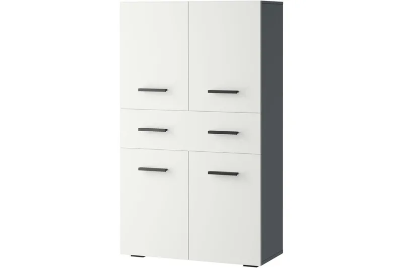 Malika Högskåp till Badrum 130x76x35 cm, Vit